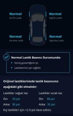 Fiat Egea Lastik Basınç Değerleri